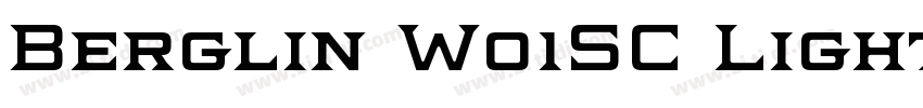 Berglin W01SC Light字体转换